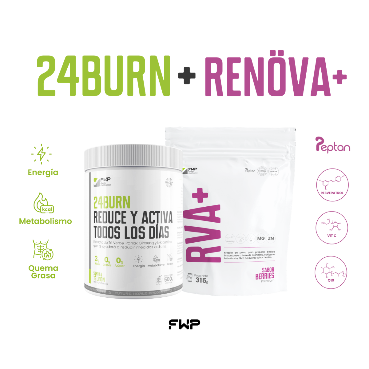 24BURN + RENÖVA+| Pack transformación ViveVital (Envío Gratis)
